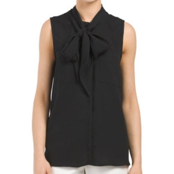 ABS Tie-Neck Blouse - Picture 1 of 4